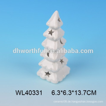 Weihnachtsbaum Figur weiße Porzellan Ornament für LED-Design